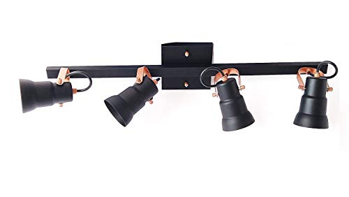 Spot Trilho/4, Emalustres, Preto/Cobre