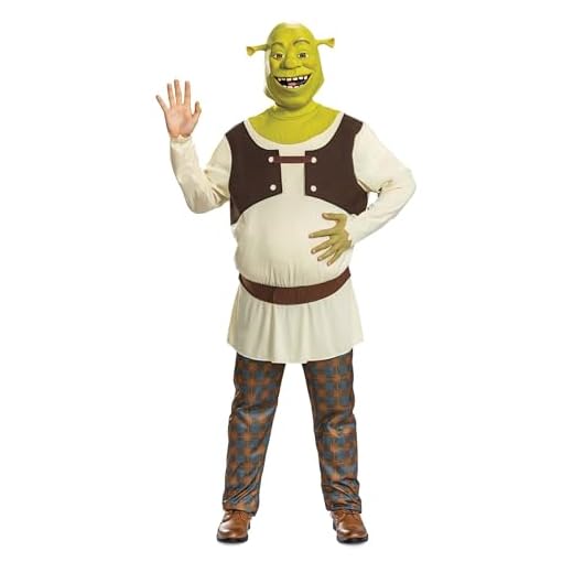 Disguise Disfraz de Shrek para hombre, disfraz de personaje de película, disfraz de ogro para cosplay, Verde, Small