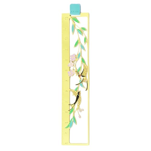 Signets règle art printemps hirondelle : marque-page métal pour livre et art