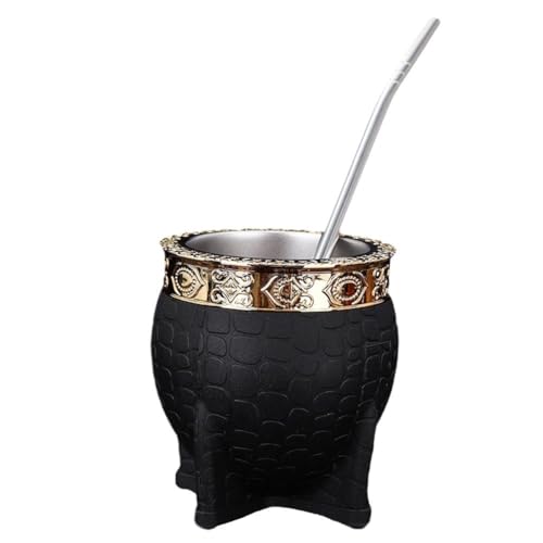 HiyyFloy Argentino De Acero Inoxidable con Sorbete, Taza De Calabaza Y Bombilla.