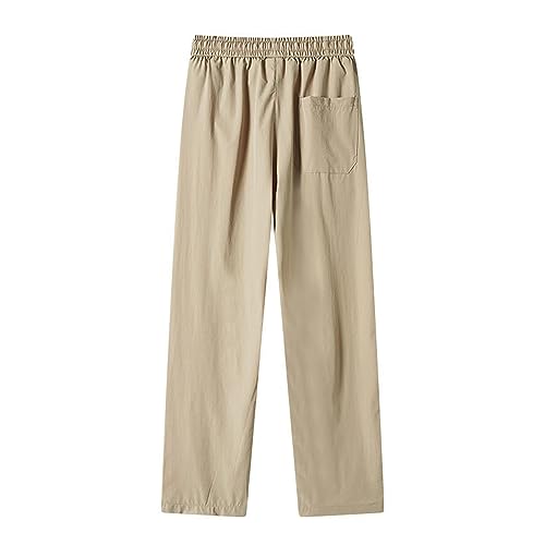 Pantalones de seda de hielo premium de parte delantera plana 4