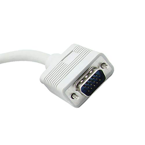 Lysee VGA Cables - VGA Cable 3+4 1.5m 3m 5m 10m 20m Braided Shielding VGA To VGA Cable For HDTV PC Laptop TV Box Projector Monitor cable vga - (Color: Grey, Length: 10m)