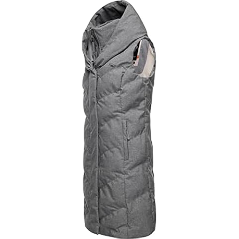 Ragwear Damen Winterjacke warme Steppweste lang Cover