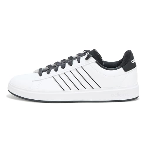 adidas Men's Grand Court 2.0 Sneaker, White/White/Black, 9.52