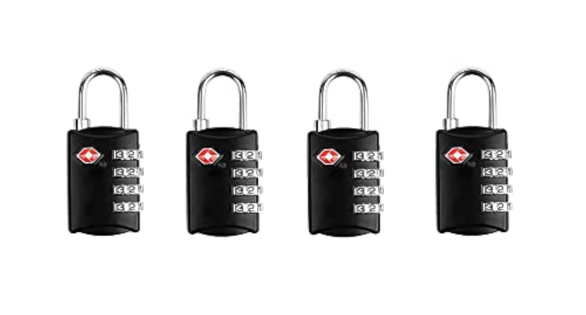 TSA Approved 4 Digit Luggage Locks, Re-settable Keyless Lock