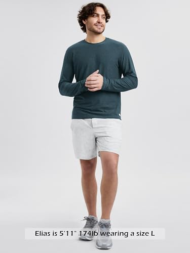 ODODOS Men's Long Sleeve Performance T-Shirt - Stratum Tech Tee, Ultra Soft Moisture Wicking UPF 50+ - The Ascent Series4