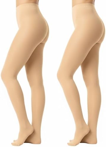 Vinsatin 2 Pairs Women Opaque Fleece Lined Tights 200g Winter Thermal Pantyhose Sheer Warm Thick Tights Leggings