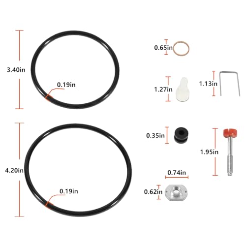 Kit de reparo/reconstrução de motor pneumático 206728 compatível com bomba de óleo Graco Fireball e