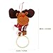 Yardenfun Christmas Towel Ring Hanging Holder Cotton Fabric and Plastic Bathroom Towel Storage Tool for Holiday Decoration Reindeer Design