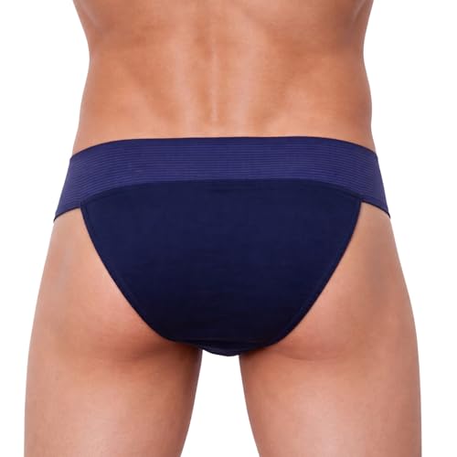 Image of NINQ Men's Athletic Supporter Underwear with Elastic Waistband, Breathable Fabric Gym Support Brief, Comfortable Innerwear for Sports, Workout, Running & Training