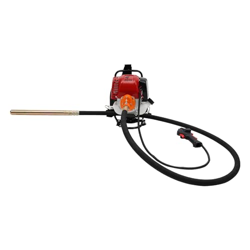 RustyVioum Concrete Vibrator, 4-stroke 1HP 31CC Power Concrete Vibrator Motor 6500-8500rpm, Backpack Concrete Vibrating Tool for Building Construction Bridge Construction Road Construction