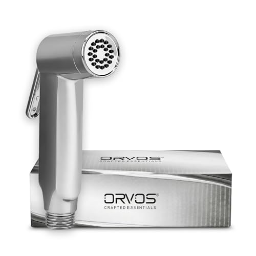 Image of Orvos Health Faucet, Touch Clean nozzles, ABS Outer Body with Brass pin, Gun only, Jet Spray for high end Luxury Toilets