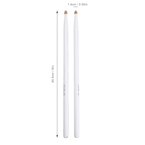 Baquetas para batería 5A de arce, 1 par para adultos, niños y principiantes, accesorios de reemplazo para instrumentos musicales (blanco) miniatura 3