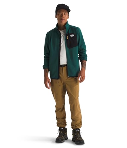 Image of THE NORTH FACE Men's Crest Full Zip Jacket | Water Repellent Fleece Coat, Double Layer Stand Collar & Zip Hand Pockets
