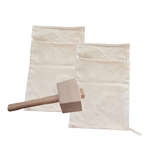KICHOUSE for Cooler 3pcs Canvas Ice Bags Mallet Perfect for Bars Restaurants and Events