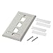 Panduit CFPL3IWY 1-Gang 3-Port Faceplate, Off White