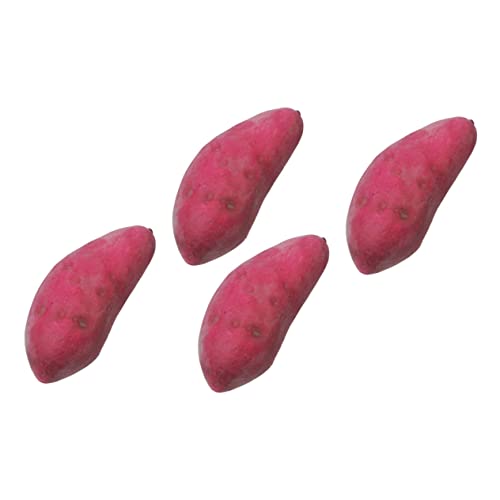 Cabilock 4pcs Vegetable Model Foam Vegetable Sweet Potato Model Fake Foams Potato Artificial Fake Vegetable Realistic Fruit Props Lifelike Potato Prop Drying Rack Child Portable Purple Toy