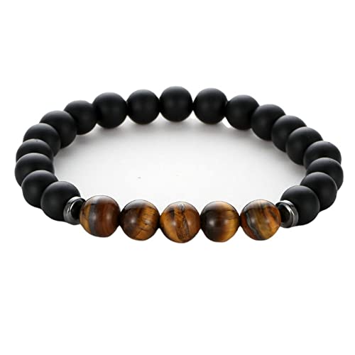 Pulseras de cuentas para mujer y hombre OwKay pulsera ajustable trenzada con letra de 18 CM