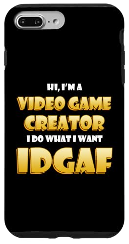 Video Game Dev Creator IDGAF Costume PC Gaming Developers �X�}�z�P�[�X iPhone 7 Plus/8 Plus �p