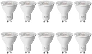 GU10 LED Bulbs Warm White 2700K, 6W Energy Saving Bulb with 400 Lumen, Halogen Spotlight Bulb 40W Equivalent, 38°Beam Angle, Non-Dimmable, Pack of 10