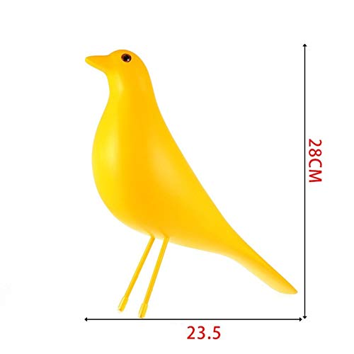 Oiseau pigeon en résine jaune pour une décoration simple et moderne