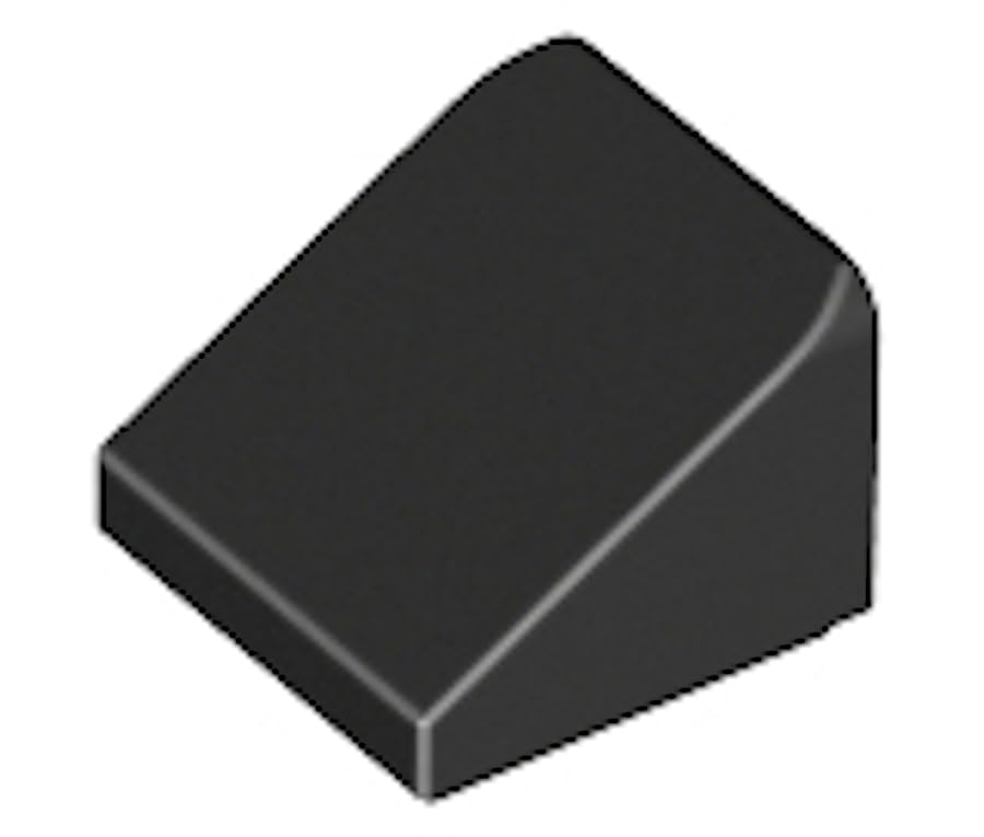 LEGO Building Blocks Slope 30 Degrees, 1 x 1 x 2/3, Part 54200 (Black, 100, Bricks)