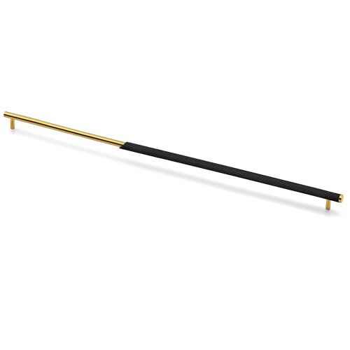 Image of Plantex Stainless Steel & Aluminium Cabinet Handle /600mm Wardrobe Door Handle /Cupboard Pull-Push Handles for Home /Office - Pack of 1 (Black & Gold)
