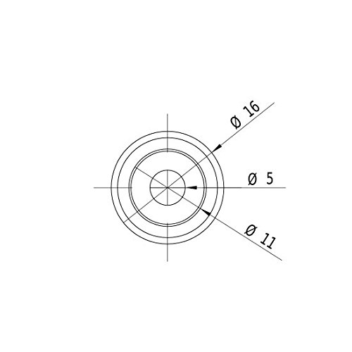 Láser de Punto, Rojo, 650nm, 40mW, 3V DC, Ø16x50mm, Láser Clase 3B, Foco Ajustable, Longitud de Cable 100mm - 70102260