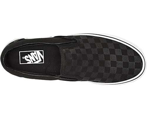 Vans, Classic Slip-On Sneakers (Black/Black Check, 6.5 Men/8 Women) #TOP6