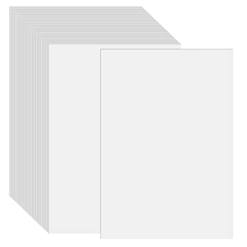 100 Sheets White Colored Cardstock Thick Paper | 8.5" x 11" | Medium Weight 70lb Cover Card Stock for Crafts and DIY Cards Making, Brochure Award and Stationery Printing, Scrapbook Supplies