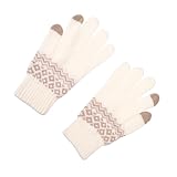 MOBUTOFU Guantes De Invierno Táctiles De Acolchado Para Hombre y Mujer Guantes De Punto Cálidos y Gruesos Para Uso En Pantallas Táctiles Color