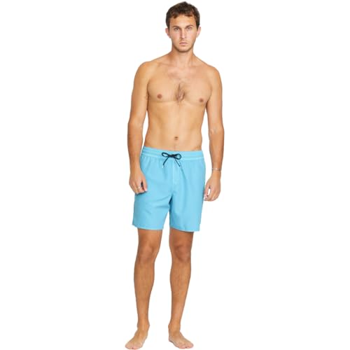 Traje de baño Volcom para hombre de 17 pulgadas en color azul resina talla M con cintura elástica 2