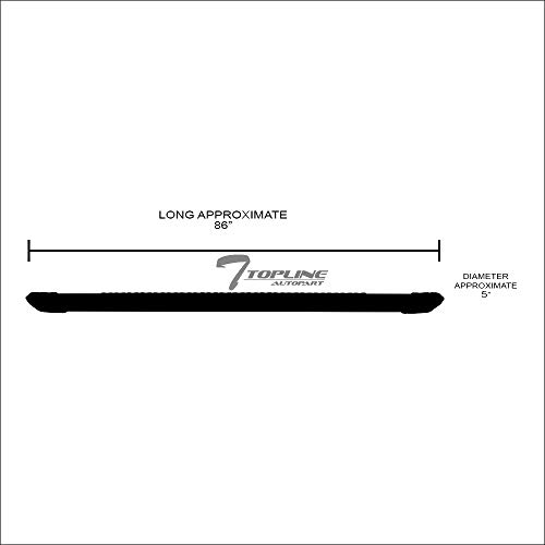 Estribo lateral negro mate de aluminio 5 pulgadas miniatura 4