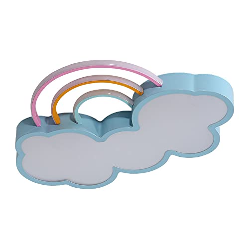 Plafonnier nuage créatif bleu en acrylique pour illuminer la chambre de fille