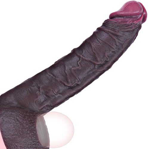 Agrandador de pene realista, funda de silicona reutilizable de 7,5 pulgadas con anillo grueso, para retrasar la eyaculación, mejorar la erección y como juguete sexual para parejas masculinas