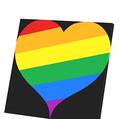 Tableau LGBT toile imprimee haute definition coeur amour gay trans 63 x 60 cm