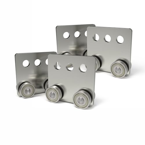 Carro de transporte de 4 ruedas para riel de soporte desde 1-5/8"