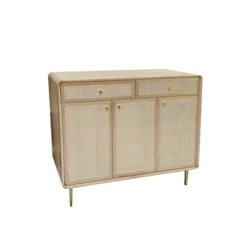GSOUL Coffee Bar Retro Solid Wood Sideboard Home Entrance Shoe