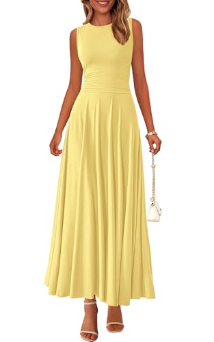 Image of PRETTYGARDEN Womens Summer Dresses 2026 Casual Sleeveless Crewneck Aline Maxi Dress Stretch Tank Flowy Long Dresses