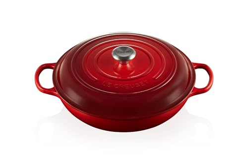 Comparison: Best Enameled Cast Iron Braiser 4 Le Creuset Enameled Cast Iron Signature Braiser, 5 qt., Cerise