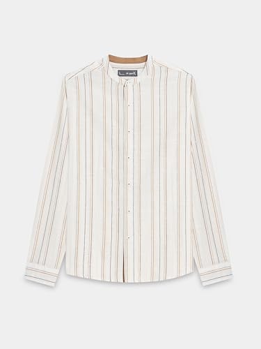 Image of StitchX Men's Full Sleeve Mandarin Collar Jacquard Shirt