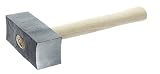 BWG Bossierhammer, hohle Bahn, 1500 g, Hellbraun, Hickory-Holz, Hammer