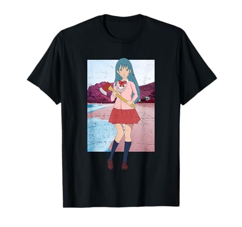Anime Axe Girl - Japanese Horror Aesthetic Kawaii - Goth Ax T-Shirt