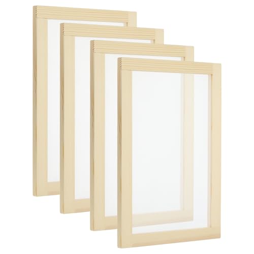 Patikil 4er-Pack Holz Papierschöpfsiebe
