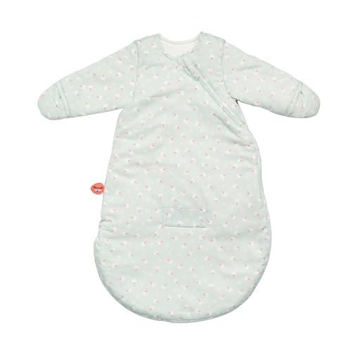 Nattou Saco de Dormir para Bebés para Otoño e Invierno, De Algodón, TOG 2, Aprox. 60 cm, 0-3 meses, Mila, Zoë y Lana, Verde claro