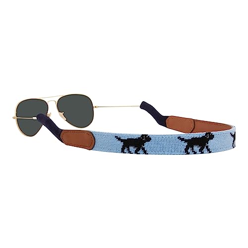 Image of Leather Hand-Stitched Needlepoint Sunglass Strap Retainer