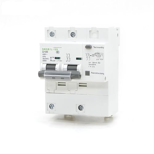 Disjoncteur de fuite 2P N 80A RCBO Phase et Neutre AC230V SMGB1L-125