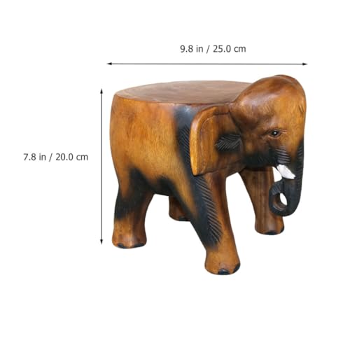 Tabouret rond en bois marron pour changer de chaussures sans effort