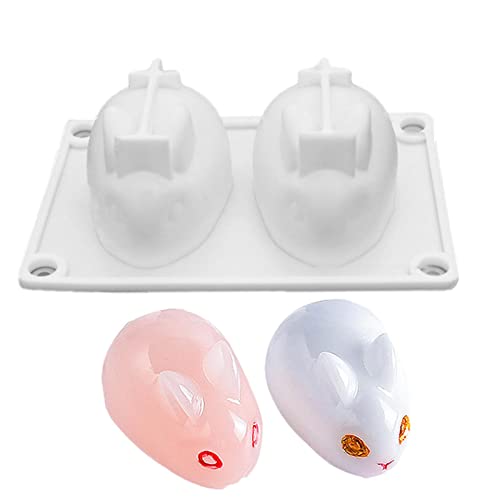 Molde de coelho, molde para decoração de bolos em forma de coelho da Páscoa | ferramentas para assar coelho miniatura para crianças e família, sabão, resina, vela, chocolate, caramelo, geléia,