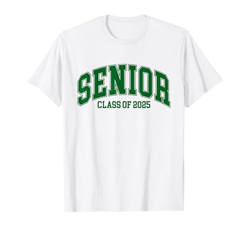 Klasse von 2025 Senioren Varsity Green Graduation Männer Frauen T-Shirt